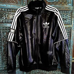 Adidas Black and Silver Jacket Chile 20
